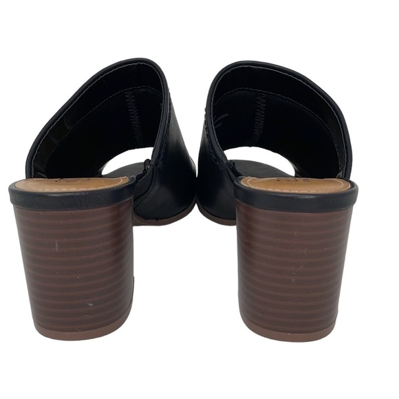 a.n.a Beach Sandals Shoes Heels NWT Open Toe Black Size 6.5 6 1/2 - Picture 12 of 13